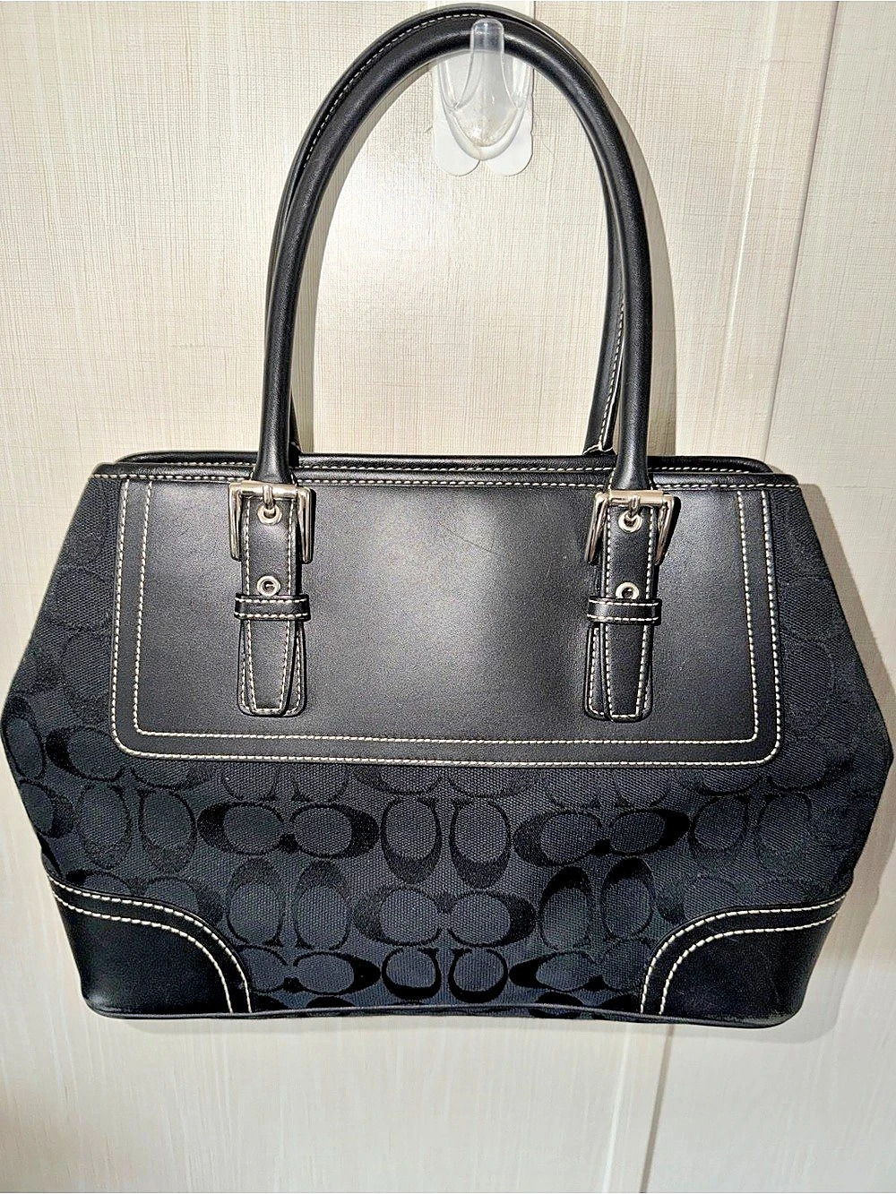 Coach Black Signature Carryall Tote
